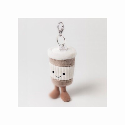 Jellycat Coffee-To-Go Bag Charm Australia | 068231QZD